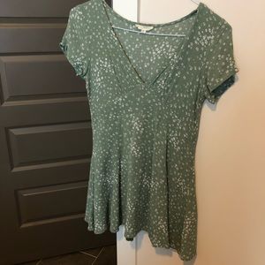 Green mini dress
